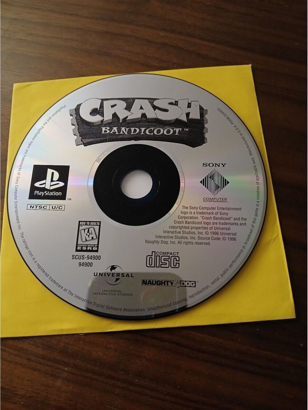 Crash Bandicoot (PlayStation 1, 1996) Greatest Hits Edition